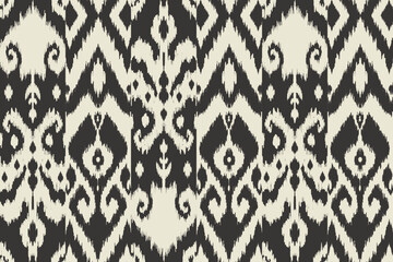 Motif ethnic handmade beautiful Ikat art. Ikat ethnic tribal, boho colors seamless wallpaper. Ethnic Ikat abstract background art. Illustration for greeting cards, printing and other design project.	