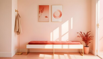 Photo interior modern design room 3d illustration