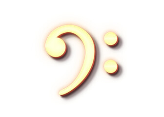 glowing golden musical sign transparent png