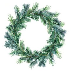 The wreath has a red bow on it and branches of fir.