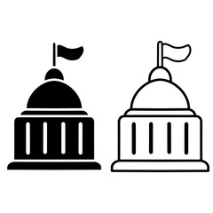 white house, congress vector icon. Business concept