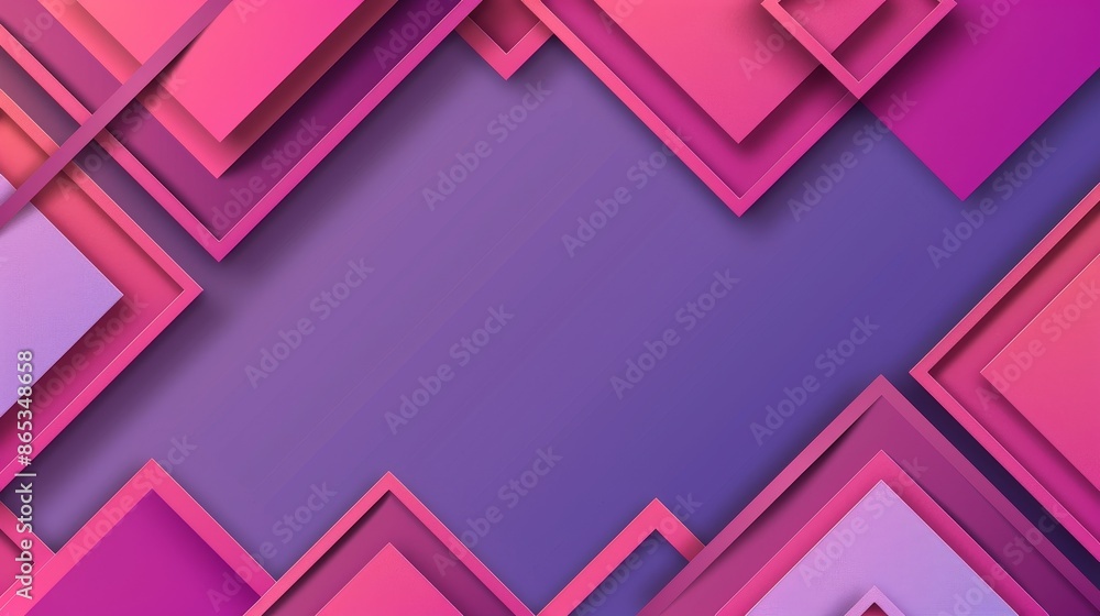 Poster this pink and purple tech background features a geometric 3d structure. it has a simple futuristic d