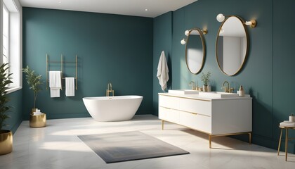 Photo interior modern design room 3d illustration