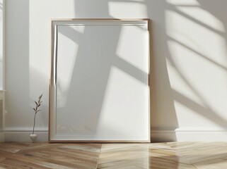 A modern frame mockup, a poster mockup, a photo frame mockup, and a render in 3D