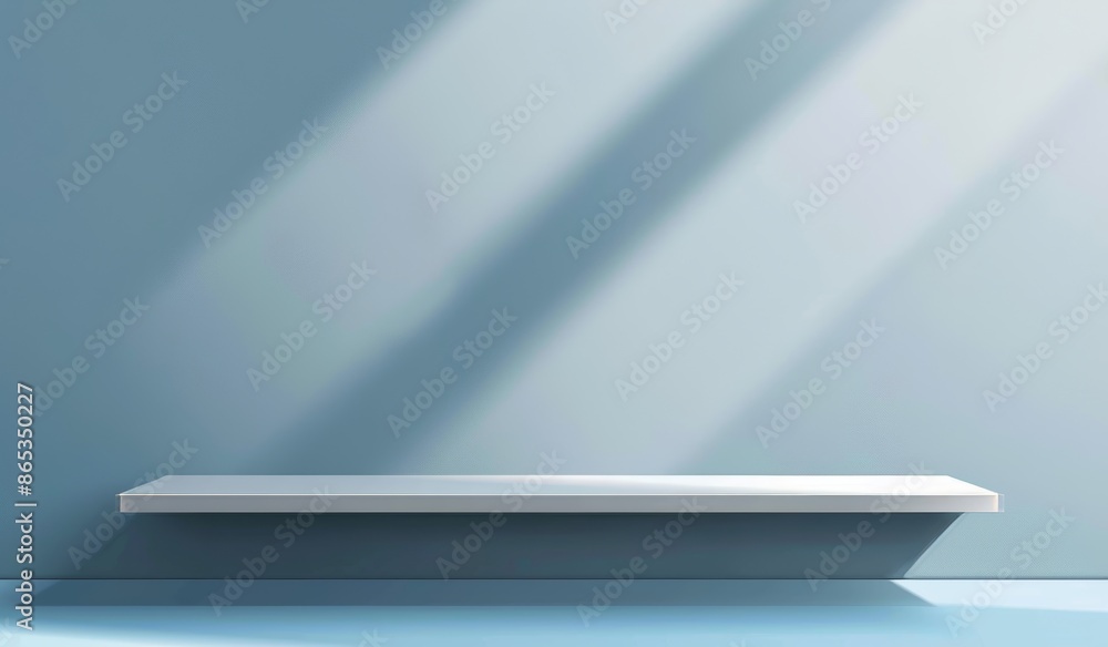 Aufkleber light blue abstract background with shadows from walls and windows.
