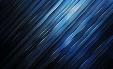 Obraz premium The abstract blue and black pattern is a light pattern with a gradient on the floor and wall, a diagonal black background that's soft and modern, with metal texture on the metal texture.