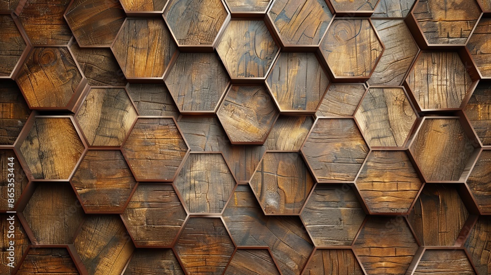Poster tiles with a soft sheen arranged to create a natural wall. wood, a 3d background from diamond blocks