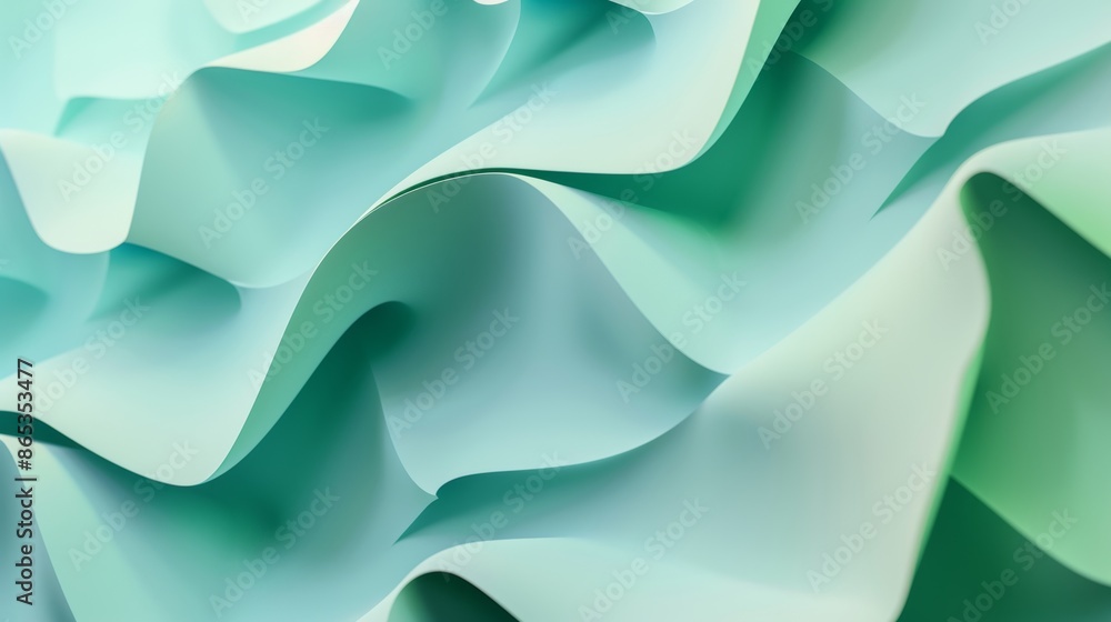 Poster a clean, minimalist design with simple futuristic forms has a turquoise and yellow tech background. 