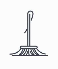 Icon of a modern floor mop. House cleaning utensil for cleaning the floor.