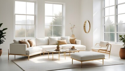 Fototapeta premium Photo interior modern design room 3d illustration