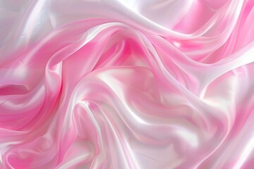 Obraz premium Bright white and light pink color cloth texture luxury background soft pattern with abstract beautiful folds