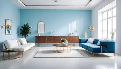 Photo interior modern design room 3d illustration