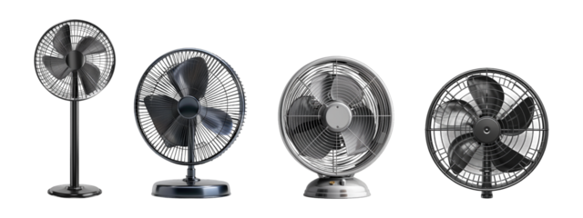 Pedestals fans black fan on transparent background cut out png