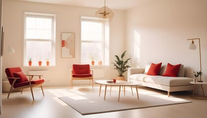 Fototapeta premium Photo interior modern design room 3d illustration