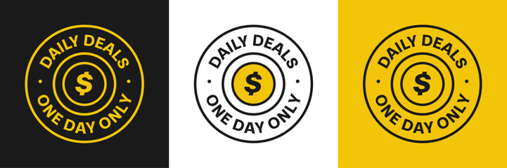 daily deals one day only sale set yellow coin stamp