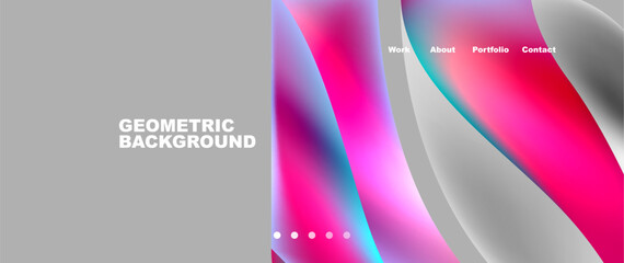 Colorful flowing shapes, wave lines with neon gradients. Vector Illustration For Wallpaper, Banner, Background, Card, Book Illustration, landing page