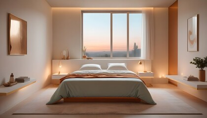 Photo interior modern design room 3d illustration