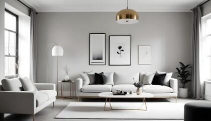 Photo interior modern design room 3d illustration