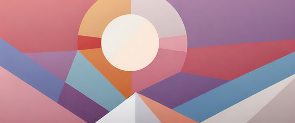 Fototapeta premium illustrazione con elementi geometrici a tema minimalista astratto contemporaneo