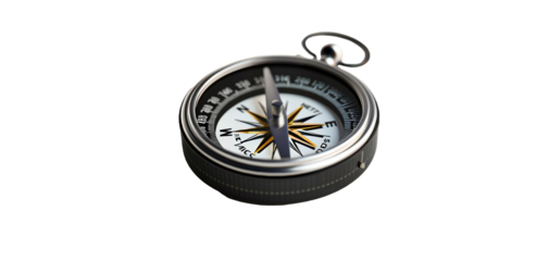 marine compass on transparent background