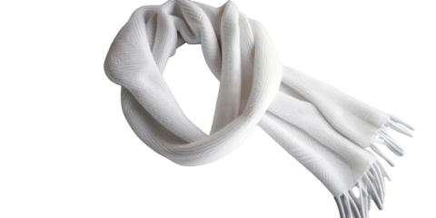snow scarf on transparent background