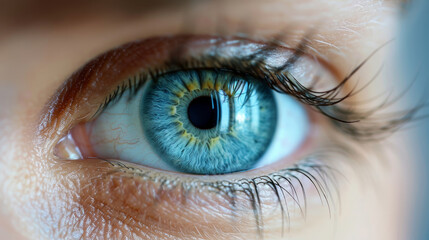 A macro shot of a human eye showcasing intricate details of the iris.