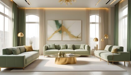 Photo interior modern design room 3d illustration