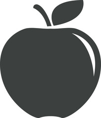 An apple icon. Vector icon isolated on transparent background