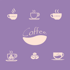 Creative Professional Trendy and Minimal COFFEE Logo Design, COFFEE Icon Logo in Editable Vector Format