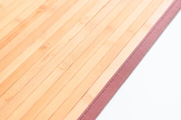 brown wood mat texture isolated on white background