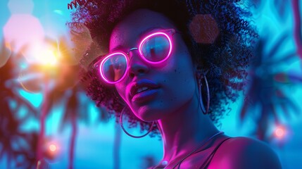 Attractive Girl Clubbing at the Hot Summer Dance Party

