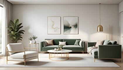 Photo interior modern design room 3d illustration