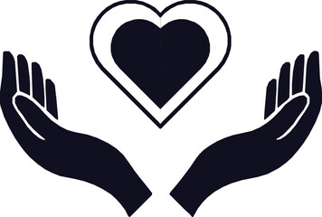 love with hand vector