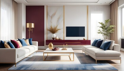 Photo interior modern design room 3d illustration