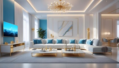 Photo interior modern design room 3d illustration