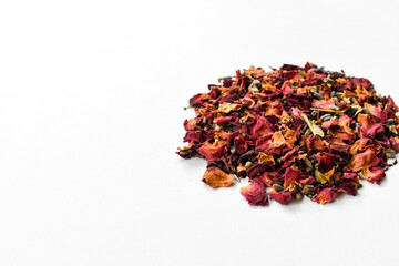 Loose Tea Leaves Isolated White