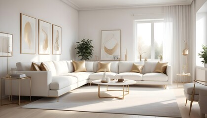 Photo interior modern design room 3d illustration