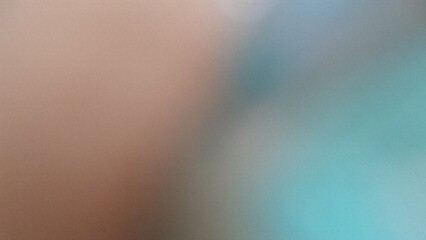 Abstract background Flat style. Freeform blue beige gradient color background with blur and noise effects 