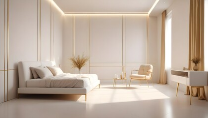Photo interior modern design room 3d illustration