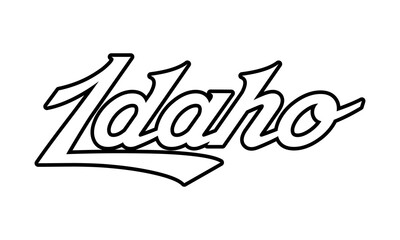 Vector Idaho text typography design for tshirt hoodie baseball cap jacket and other uses vect