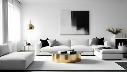 Photo interior modern design room 3d illustration