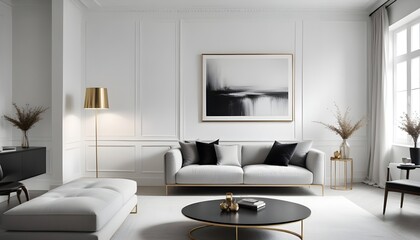 Photo interior modern design room 3d illustration