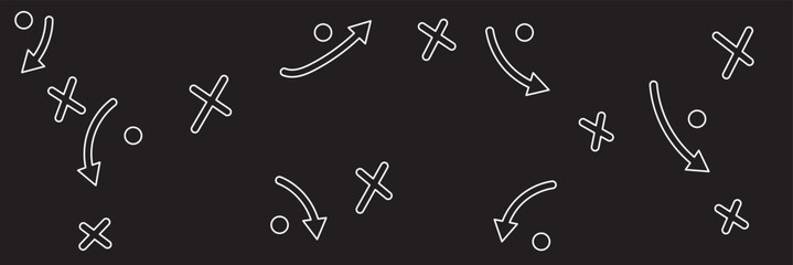 soccer tactics icon, game success strategy in football, scheme play, vector illustration on white background