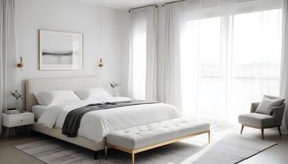 Photo interior modern design room 3d illustration