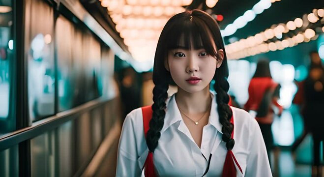 Japanese otaku woman in Japan.