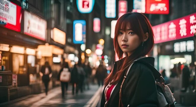 Japanese otaku woman in Japan.
