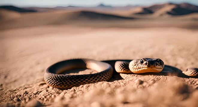 Snake in the desert.