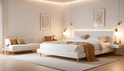 Photo interior modern design room 3d illustration