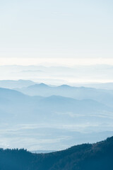 mountain landscape with clouds