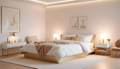 Photo interior modern design room 3d illustration